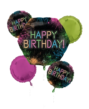 Anagram 5ct Let’s Glow Crazy Balloon Bouquet